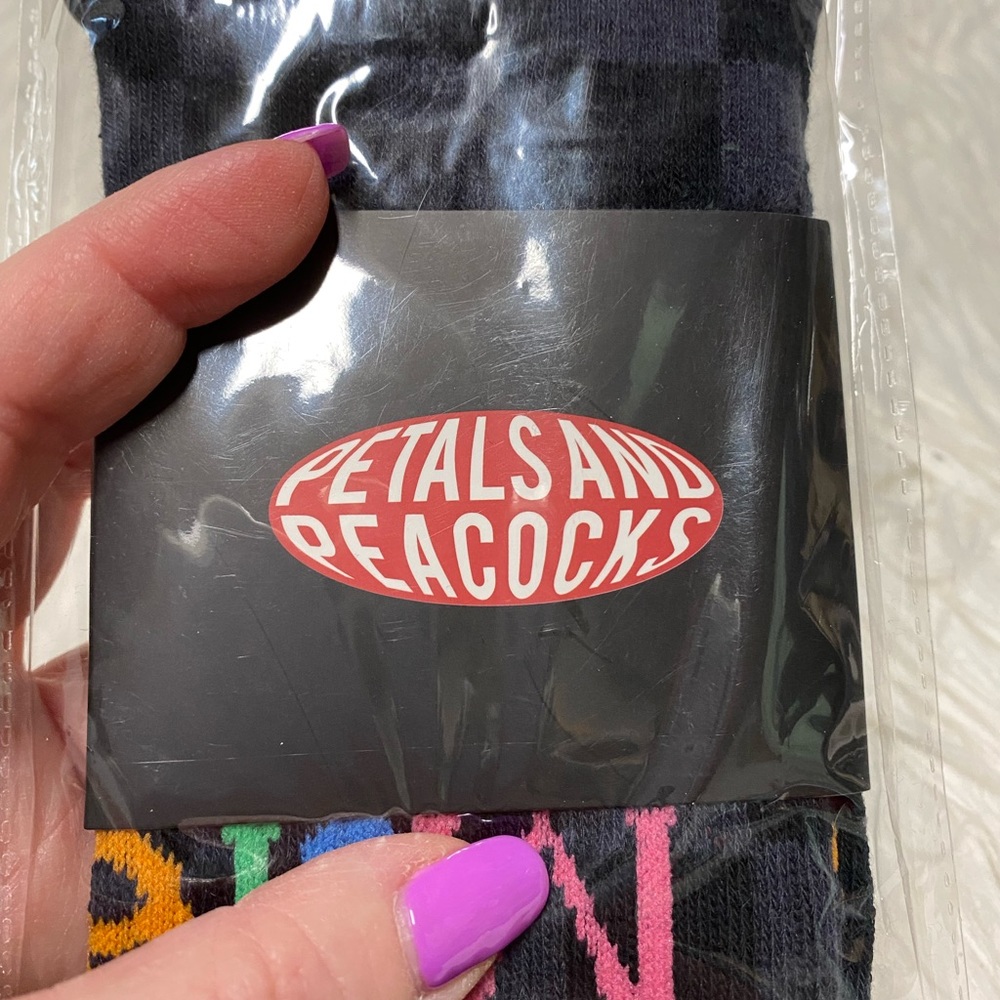 NEW Petals and Peacocks Crew Socks